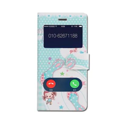 2015 popular OEM flower pattern flip case cover for LG L5x