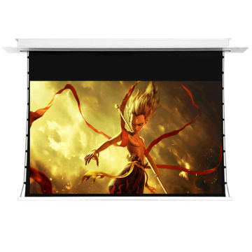 100 Inch ALR Motorized Ceiling Recessed Electric Tab-Tensioned Projector Screen