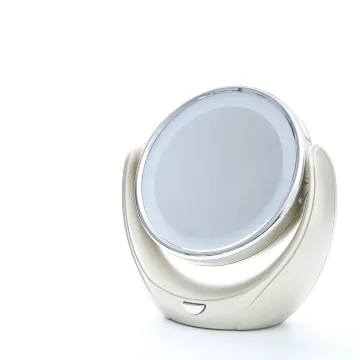 Home Desktop Double-Sided Round Mirror with LED Light - Perfect Makeup Mirror
