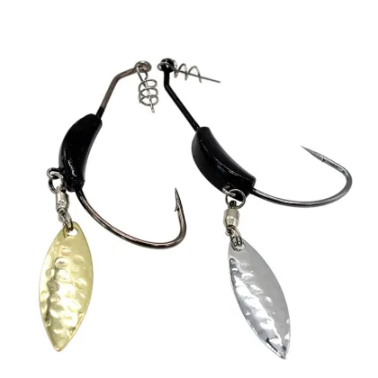 Bulk Big Game Saltwater Fishing Tackle: Sequins Barbed Jig Lead Head Wide Belly Crank Hook