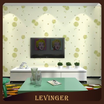 Levinger 3D PVC Decorative Cheap Flower Pattern Wallpaper