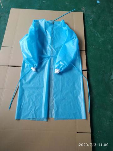 disposable isolation gown pp+pe material