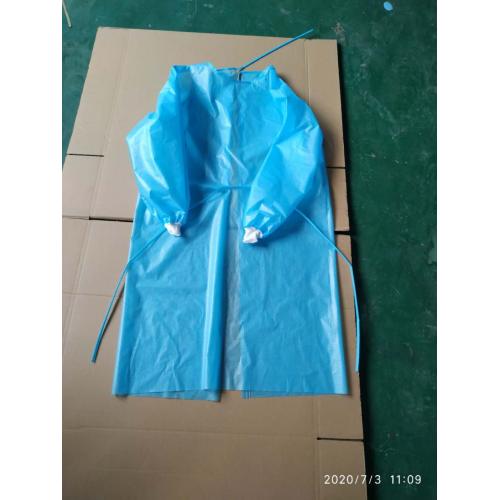 Disposable PP+PE  non-woven isolation gown