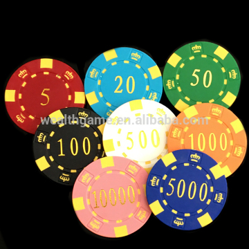11.5g Crwon Monte Carlo Chip with stamp printing on