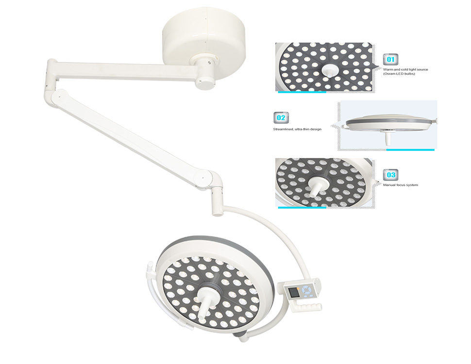 Ceiling and single dome operation lamp