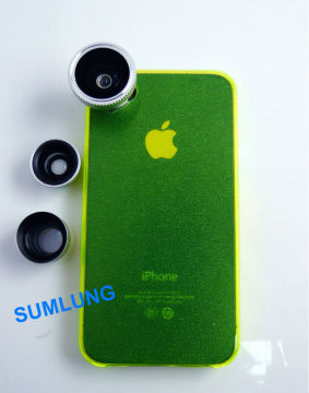 Magnetic Fisheye Lens Case for iPhone 5 5S 5C+ Metal Adapter Ring