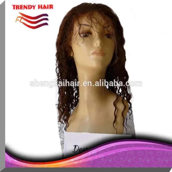 Alibaba China Suppliers Virgin Hair Deep Wave Full Lace Wig