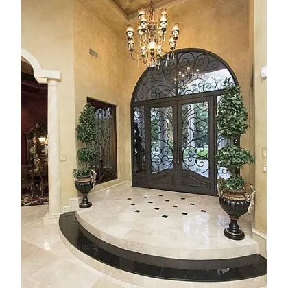 IKEA Laminated Iron Doors: Wrought, NFRC Certified, Waterproof, Soundproof Double Iron Glass Entry Doors for Homes 2023