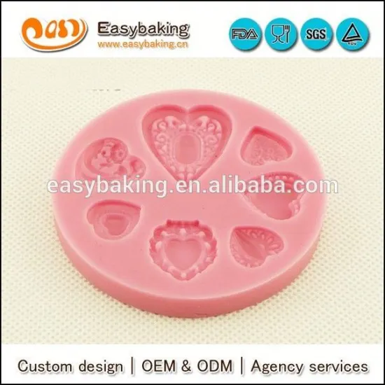Custom love heart Silicone Molds For Fondant Gumpaste Sugarcraft Arts Crafts