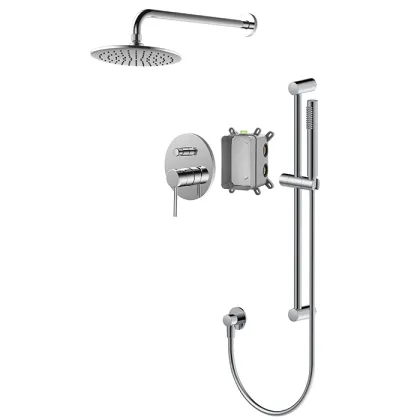 Copper Shower Systems With Rain Shower And Handheld