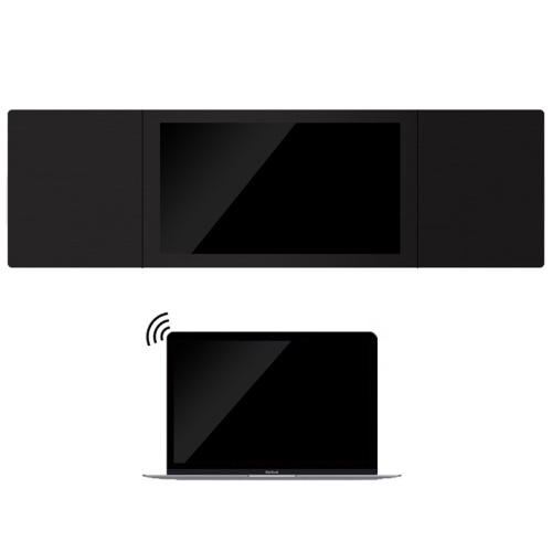 Chalk blackboard with touch tablet tv pizarra
