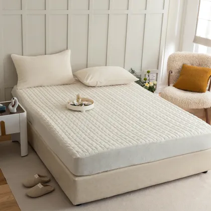 Winter Velvet Quilt Mattress Cover with Filling