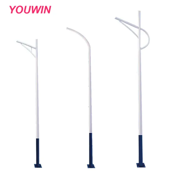 Hot Dip Galvanized Solar Street Light Poles - 3m to 15m