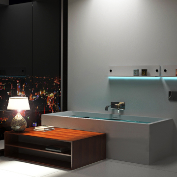 Bellissimo Rectangular Solid Surface Bathtub BS-8614