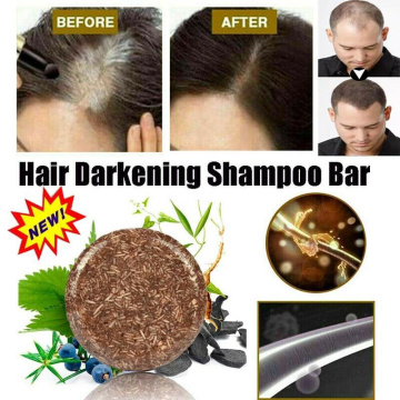 New Polygonum Essence Hair Darkening Shampoo Bar Soap Natural Organic Mild Formula Hair Shampoo Gray Hair Reverse Hair Cleansing