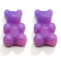 Gorący bubel Gummy Bear Resin Cabochon Gradient Ramp Color Flatback Animal Charms do breloczka Drop Earring Making