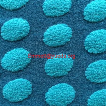 green and dark green polka egg jacquard design pint pattern boiled wool knit fabric