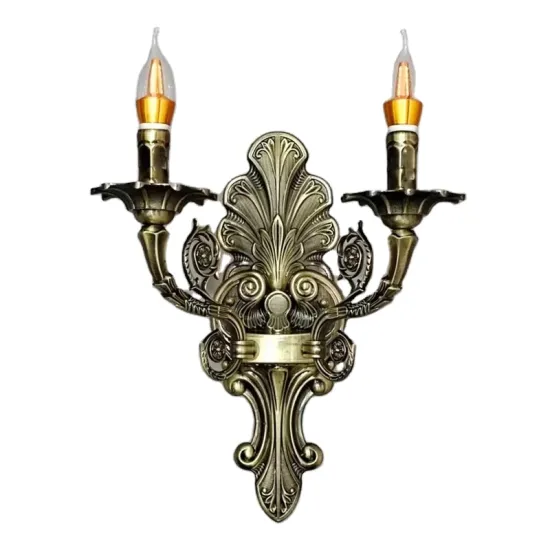 Luxury Contemporary Antique Bronze Zinc Alloy Crystal Wall Lamp