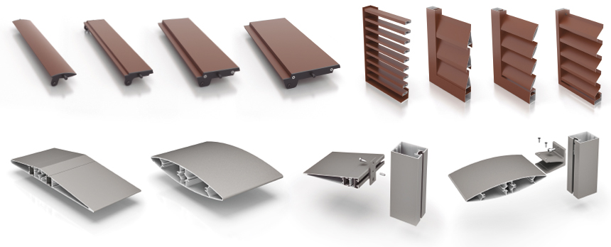 Customized aluminum profiles for Louvers