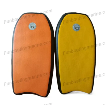 Inflatable Yellow Lightweight Bodyboard for Surfing