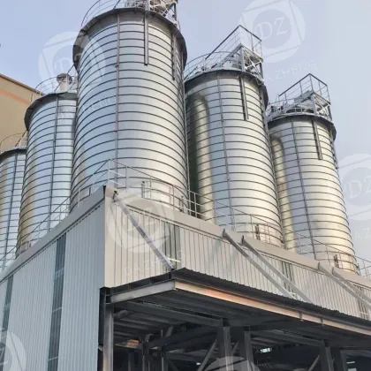 Meat pig fattening feed corrugated steel plate silo