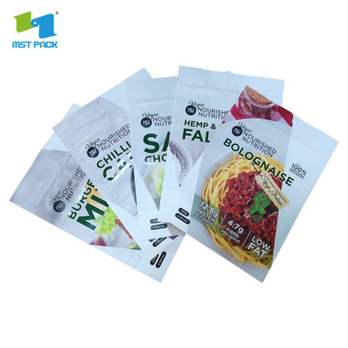 Food stand up ziplock pouch packaging