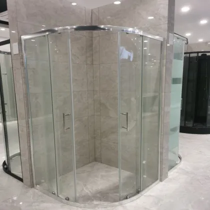 Frosted Glass Arc Shower Cabin