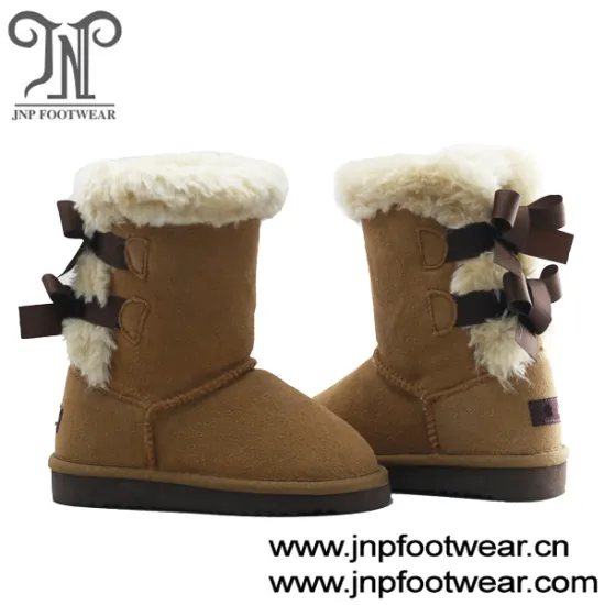 Double back lace warm half calf boots childrens