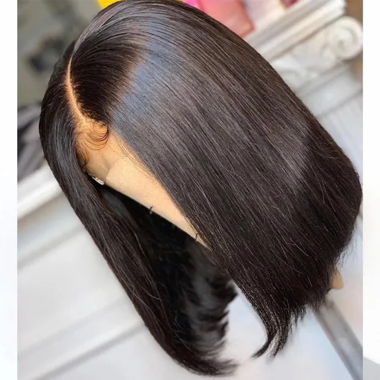 Braizillian Hd 13X6 Lace Wigs 200% 5*5 Hd Lace Wig Brazillian Human Bob 13*4 Lace Front Short Wigs With Bangs