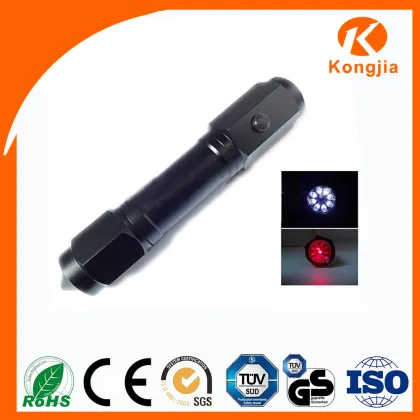 New Design 9 Led Flashlight Camping Light Aluminium Alloy Infrared Emergency Blaze Lamp