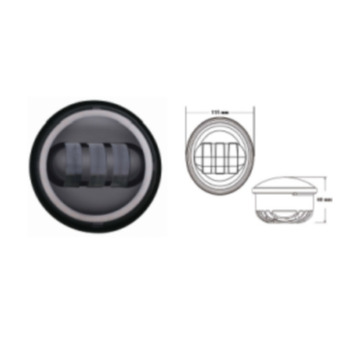 Harley Motorcycle Fog Light with Angel Eyes