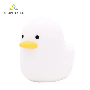 Rechargeable LED Duck Night Light: A Cute Animal Silicone Nursery Lamp with Touch Sensor for Your Room
