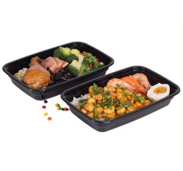 American Rectangular Airtight Plastic Food Containers for Disposable Lunch Boxes and Takeaway Meals