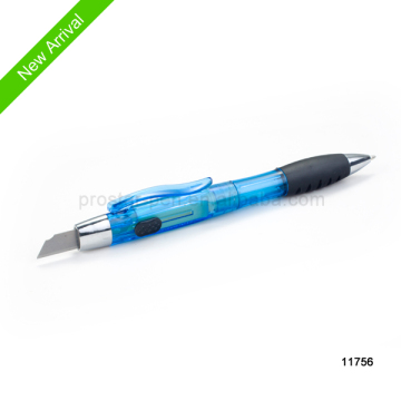 Hot Sale Mini Cheap Portable Pocket New Multi Plastic School Ball Pen with Knife for promotion