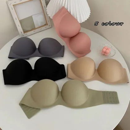 Wholesale Invisible Small Breast 32 Size Wireless Thick Cup Strapless Bra