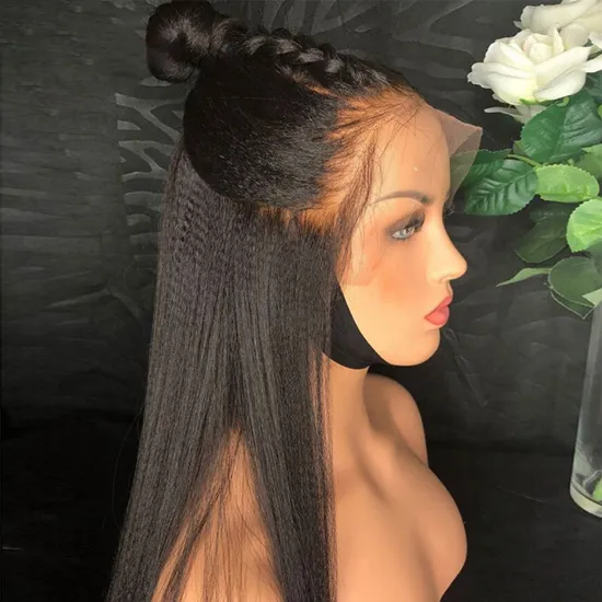 Kinky Straight Raw Brazilian Virgin Human Hair Hd Full Lace Frontal Wig Cheap Yaki Transparent Lace Front Human Hair Wig Vendor