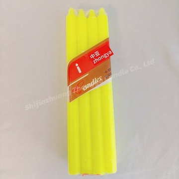 Paraffin wax stick bright yellow color vigil candles