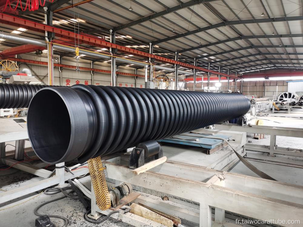 HDPE Double paroi ondulée Pipe de tuyaux Krah Drainage