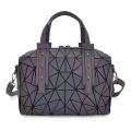 Crossbody Hombro Mensajero Cuero Luminoso Bolso geométrico Bolsos para mujer Moda Bolsas de asas