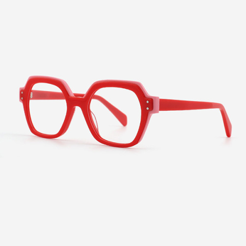 Square Full Rim Laminated Acetate Women`s Optical Frames 23A3044