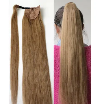 Wholesale Factory Price 100% Human Hair Wrap Ponytail Extensions Drawstring Human Hair Ponytail Extensions