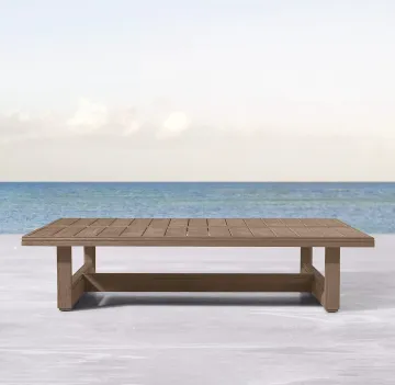 Outdoor Villa Garden Terrace Teak Rectangular Coffee Table