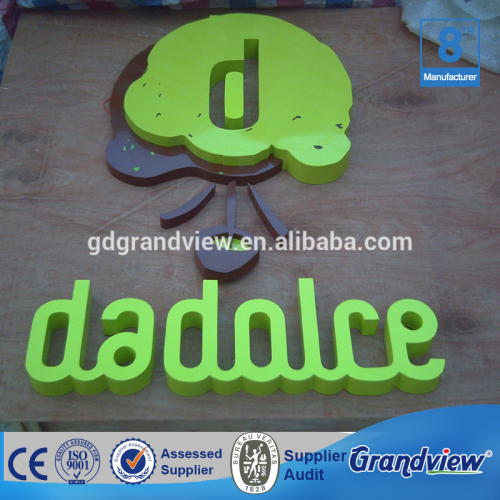 Led lilluminated resin vertical letters