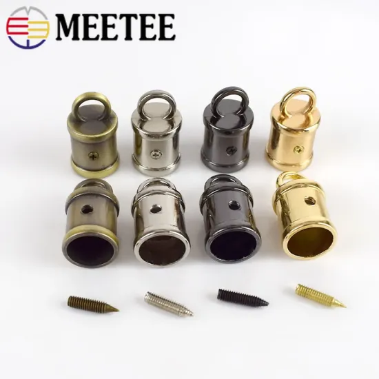 10Pcs Bag Metal Buckles Handbag Strap Tassel Fringe Cap Clasp Connector Hanger Lether Rope Cord Lock DIY Hardware Accessories