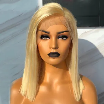 Moon Hair Wholesale 613 Blonde Bob Human Hair Wigs,Wholesale Price Peruvian Short 613 Human Hair Lace Front Wigs For Black Women