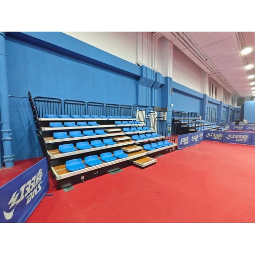 Low backrest telescopic bleacher stadium seats