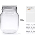 16oz 32oz Amber Wide Mouth Glass Mason Jars