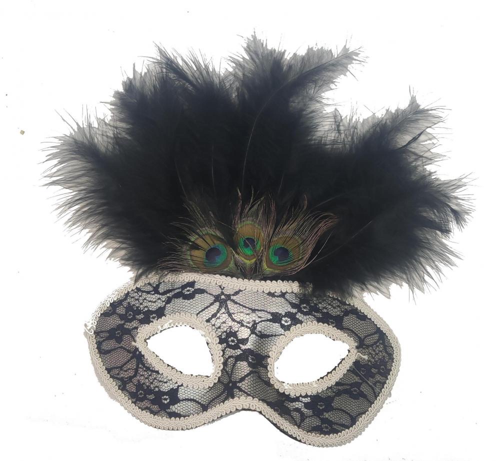 High Quality Feather Mask with Lace