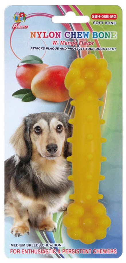 Percell 6 &quot;Nylon Dog Chew Bone Mango Duft