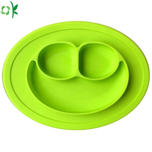 Assiette en silicone pour bébé sourire mignon